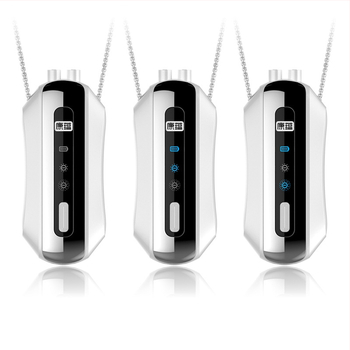 Prenosni pročišćivač zraka za vrat s generatorom negativnih iona, USB napajanje, protok zraka 50 m3/h, tih rad ≤36 dB, pokrivenost do 10 m2