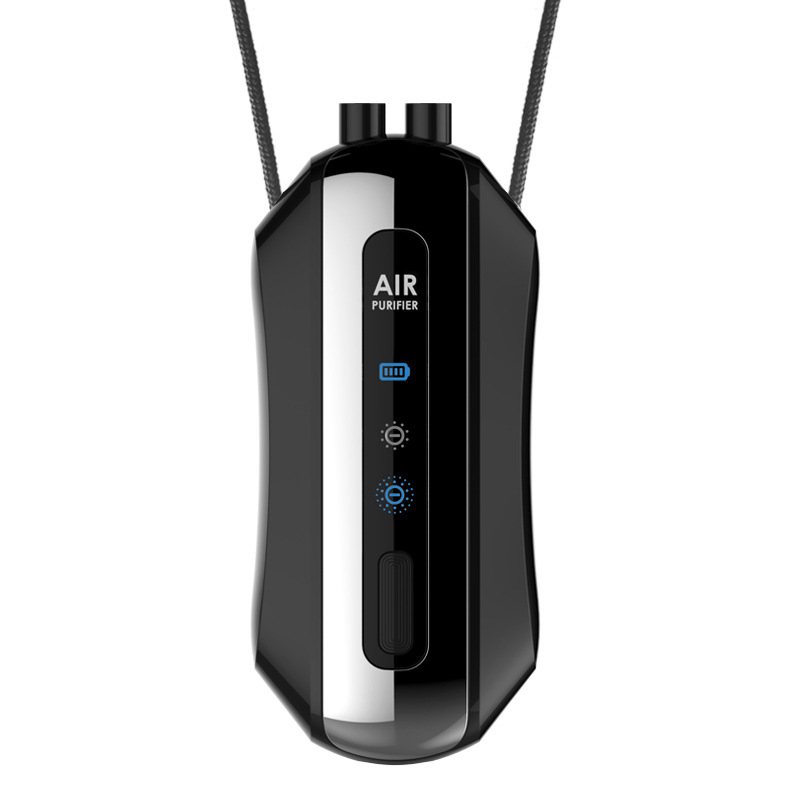 Prenosni pročišćivač zraka za vrat s generatorom negativnih iona, USB napajanje, protok zraka 50 m3/h, tih rad ≤36 dB, pokrivenost do 10 m2