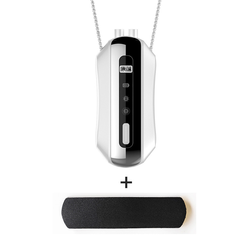 Prenosni pročišćivač zraka za vrat s generatorom negativnih iona, USB napajanje, protok zraka 50 m3/h, tih rad ≤36 dB, pokrivenost do 10 m2