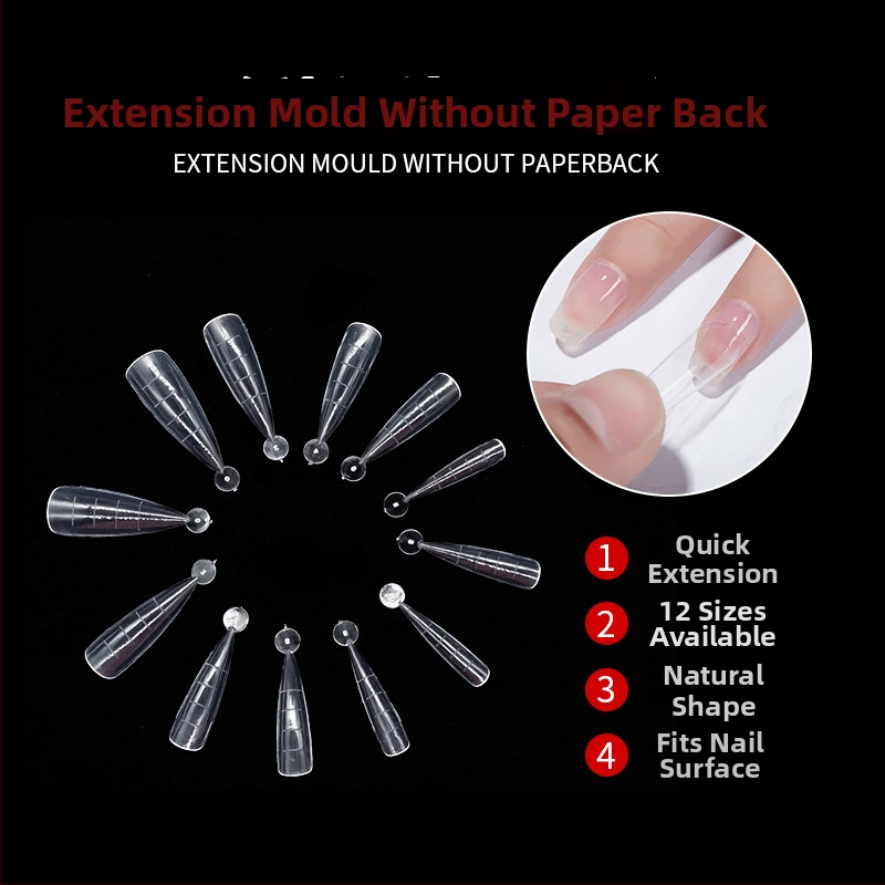 GNDG Model za produženje noktiju, plastični, serija kalupa za pladanj papira, uzorak kapljica vode, 48–60 komada