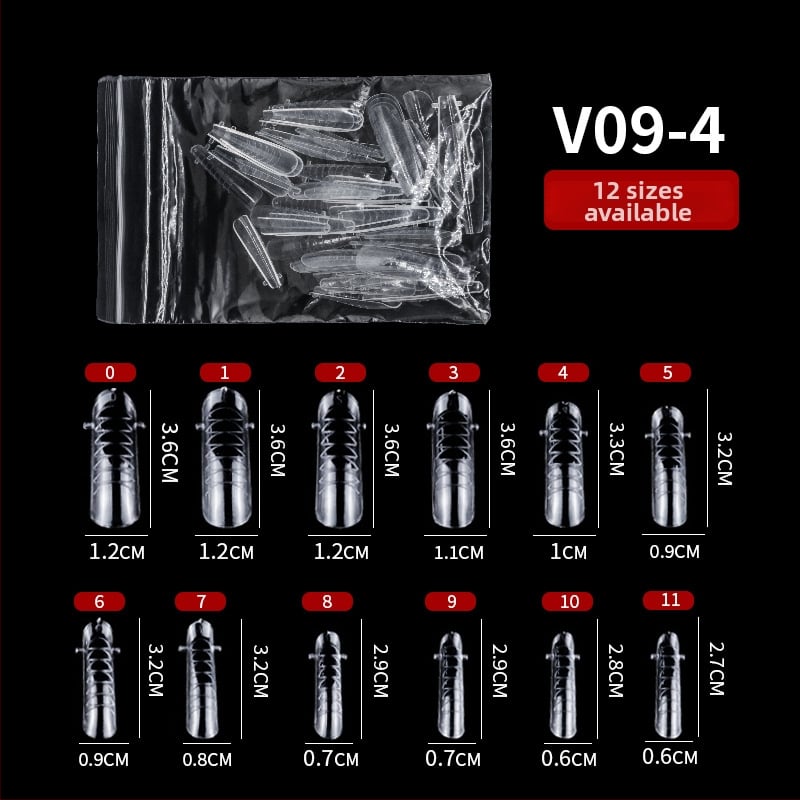 GNDG Model za produženje noktiju, plastični, serija kalupa za pladanj papira, uzorak kapljica vode, 48–60 komada