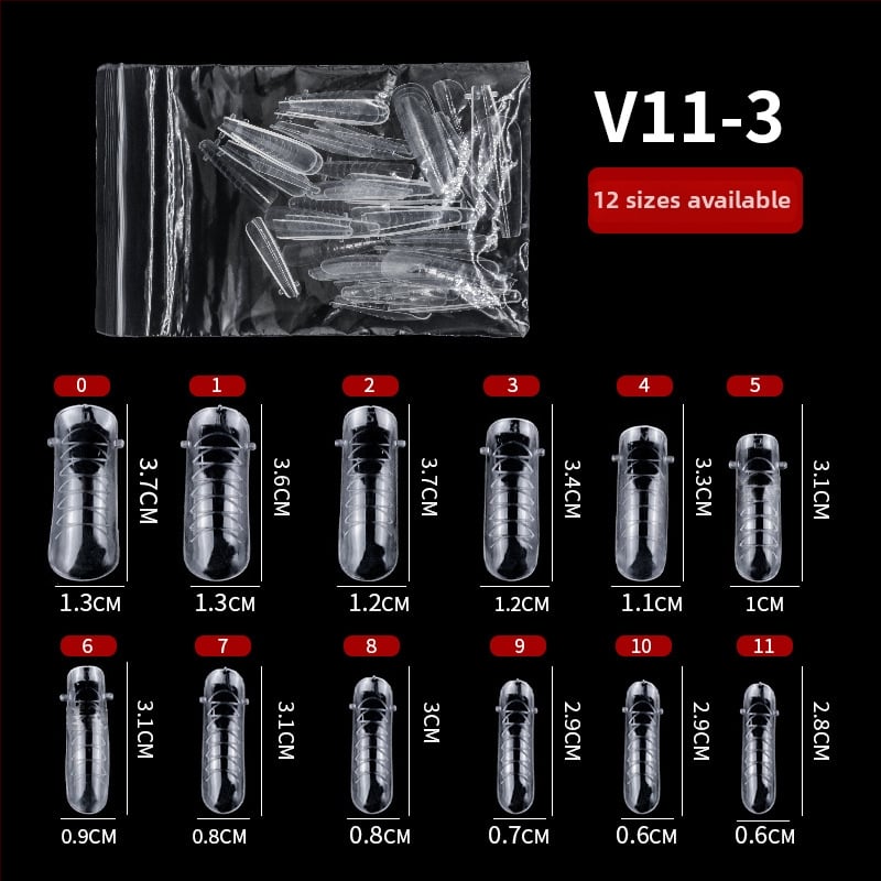 GNDG Model za produženje noktiju, plastični, serija kalupa za pladanj papira, uzorak kapljica vode, 48–60 komada