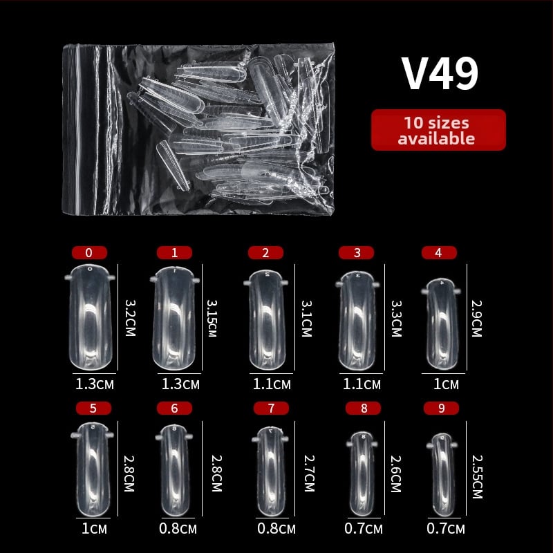 GNDG Model za produženje noktiju, plastični, serija kalupa za pladanj papira, uzorak kapljica vode, 48–60 komada