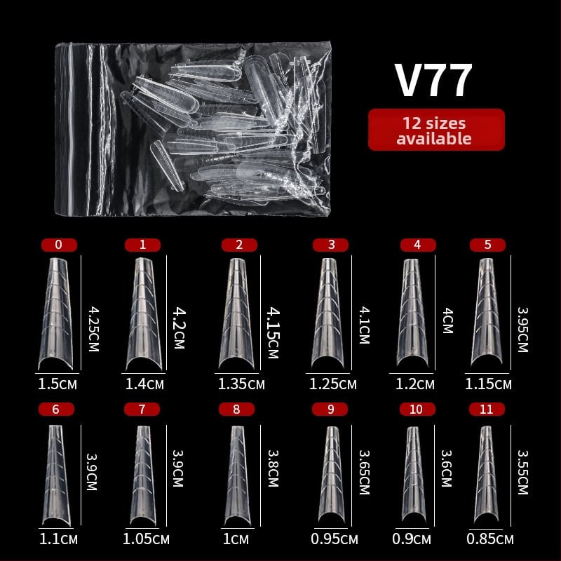 GNDG Model za produženje noktiju, plastični, serija kalupa za pladanj papira, uzorak kapljica vode, 48–60 komada