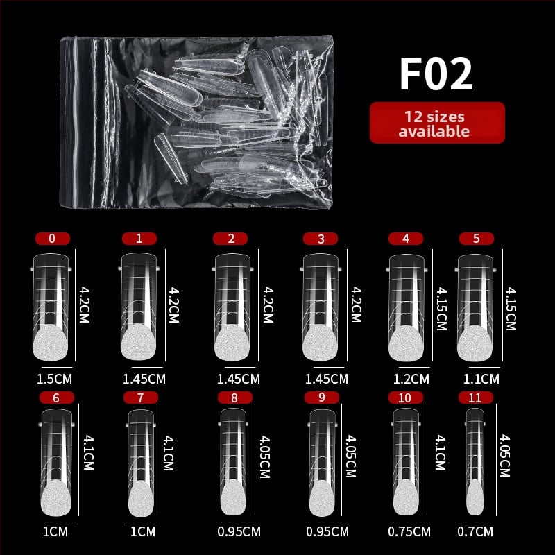 GNDG Model za produženje noktiju, plastični, serija kalupa za pladanj papira, uzorak kapljica vode, 48–60 komada