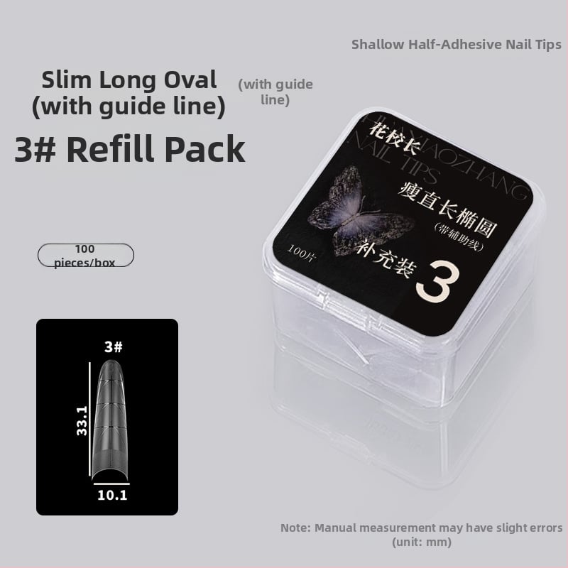 Υπερλεπτά μακριά οβάλ τεχνητά νύχια για κόλληση με γραμμή οδηγίας, με μερική πρόσθεση, άψογο φινίρισμα (Μάρκα: Principal Hua; Προέλευση: Γκουανγκντόνγκ; Κατηγορία: Κοσμήματα νυχιών; Κοινό: Γενικός πληθυσμός)