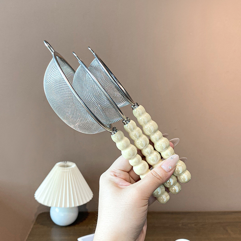 Mochase 304 nehrđajući čelik mrežasto cjedilo - korejski stil, protuklizno, s jednim kukom, prilagodljivo