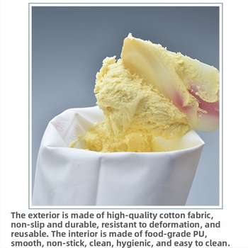 Poșetă de decor pentru patiserie cu duză în formă de floare, bumbac gros, reutilizabil pentru cofetărie comercială