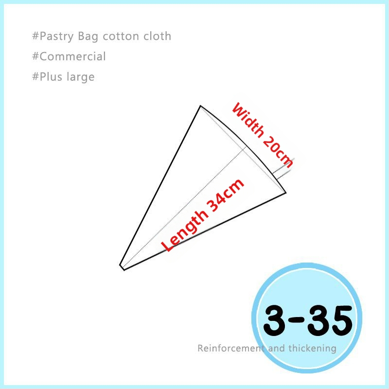 Poșetă de decor pentru patiserie cu duză în formă de floare, bumbac gros, reutilizabil pentru cofetărie comercială