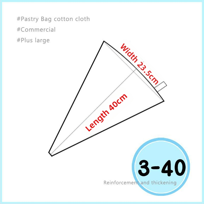 Poșetă de decor pentru patiserie cu duză în formă de floare, bumbac gros, reutilizabil pentru cofetărie comercială