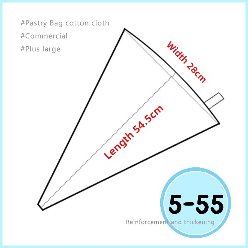 Poșetă de decor pentru patiserie cu duză în formă de floare, bumbac gros, reutilizabil pentru cofetărie comercială