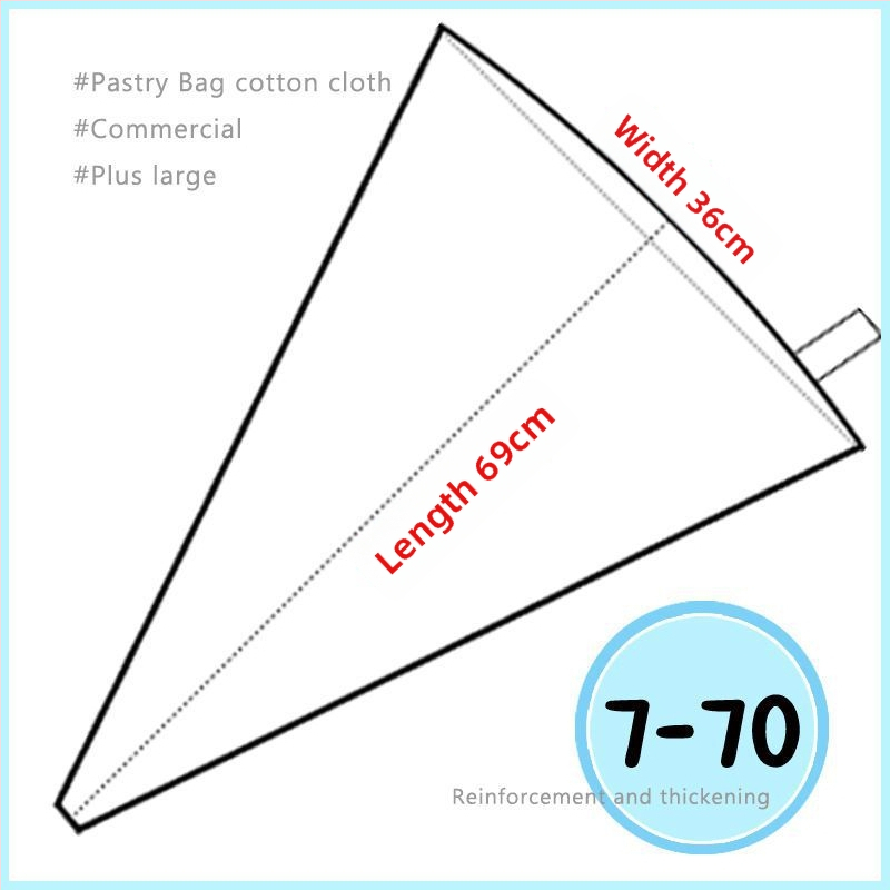 Poșetă de decor pentru patiserie cu duză în formă de floare, bumbac gros, reutilizabil pentru cofetărie comercială