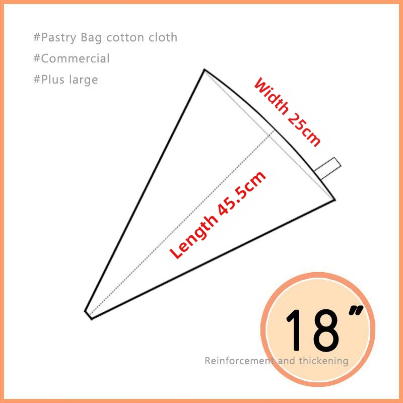 Poșetă de decor pentru patiserie cu duză în formă de floare, bumbac gros, reutilizabil pentru cofetărie comercială