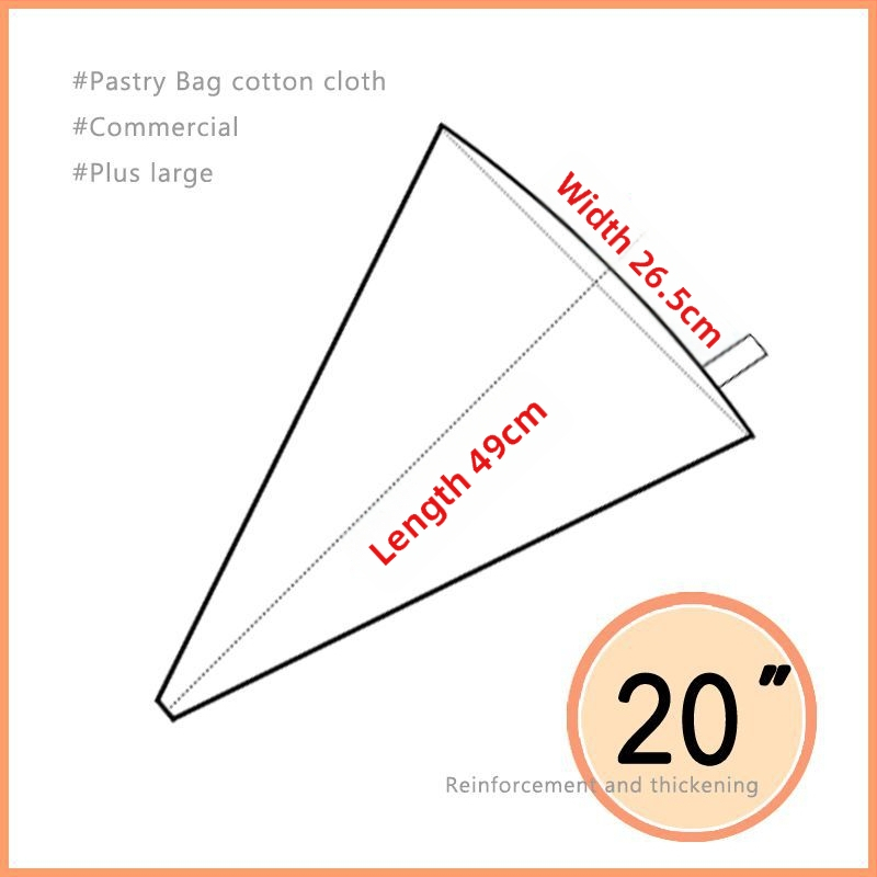 Poșetă de decor pentru patiserie cu duză în formă de floare, bumbac gros, reutilizabil pentru cofetărie comercială