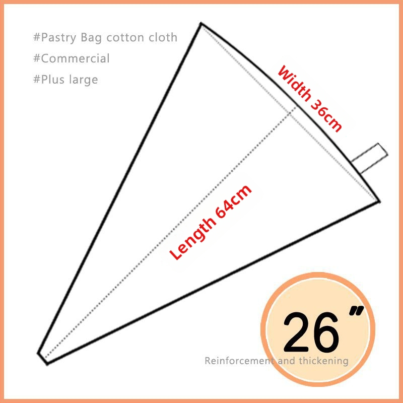 Poșetă de decor pentru patiserie cu duză în formă de floare, bumbac gros, reutilizabil pentru cofetărie comercială