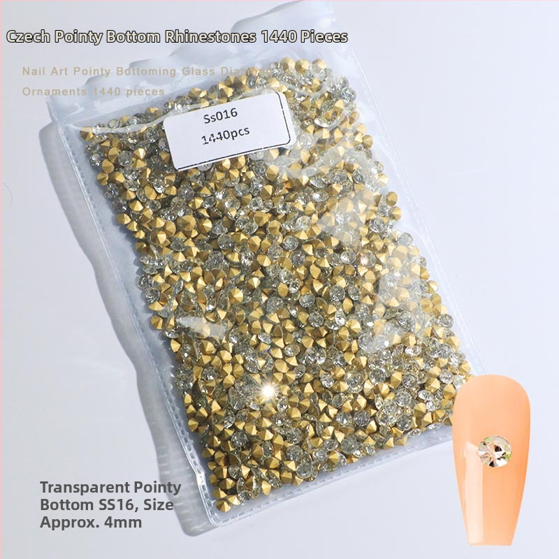 Nokti kristali – Servant A, Princess serija, stakleni i rhinestone kamenci, uzorci kapljica vode i zvjezdica, stil lagani luksuz