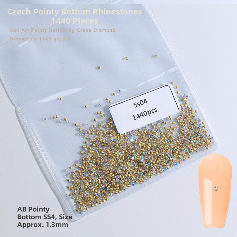 Nokti kristali – Servant A, Princess serija, stakleni i rhinestone kamenci, uzorci kapljica vode i zvjezdica, stil lagani luksuz