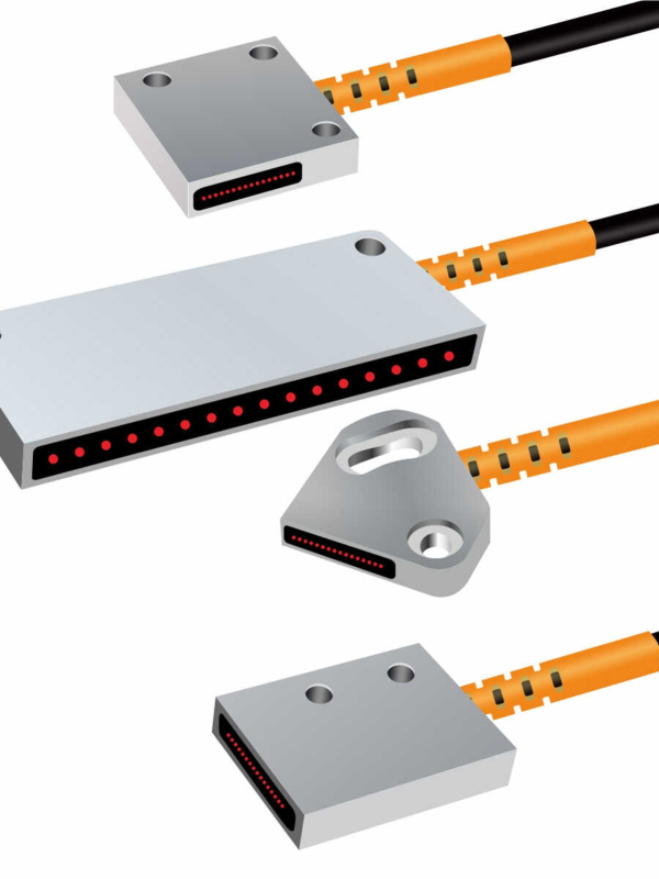 Through-beam optikai szál-mátrix szenzor-erősítő terület észleléséhez, diffúz reflexió