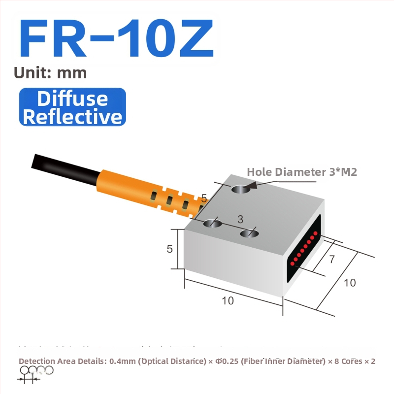 Through-beam optický vláknový matričný senzor zosilňovač pre detekciu oblasti, difúzny odraz