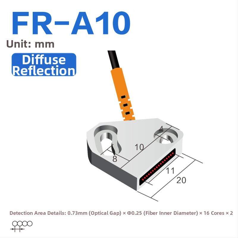 Through-beam optický vláknový matričný senzor zosilňovač pre detekciu oblasti, difúzny odraz