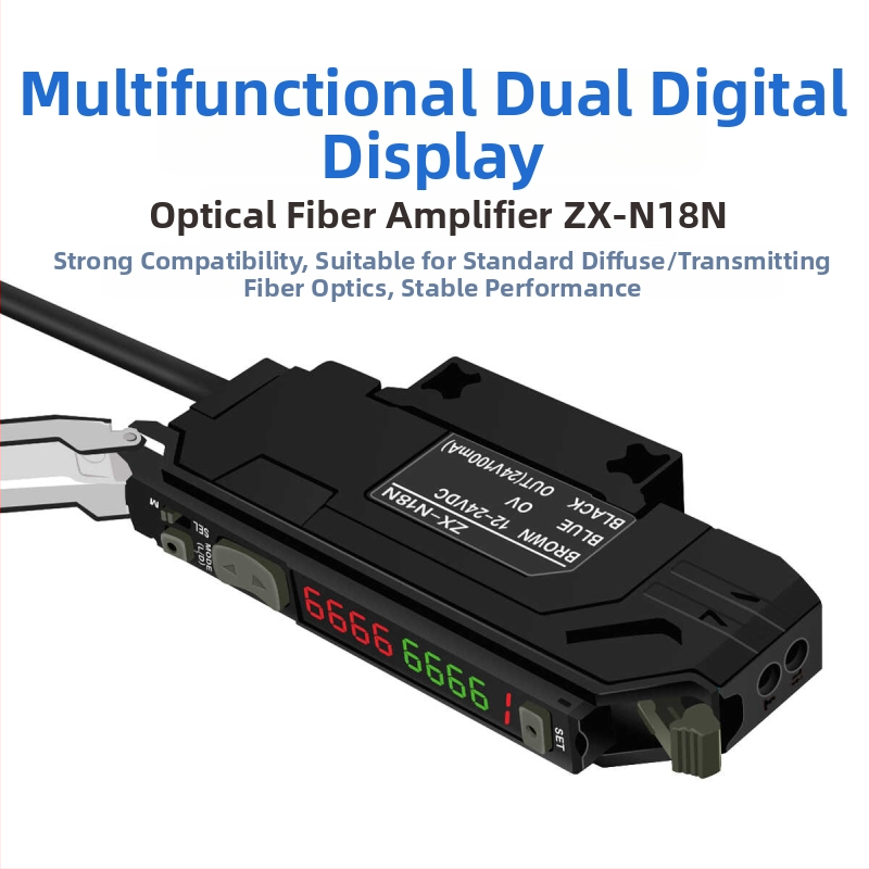 Through-beam optický vláknový matričný senzor zosilňovač pre detekciu oblasti, difúzny odraz