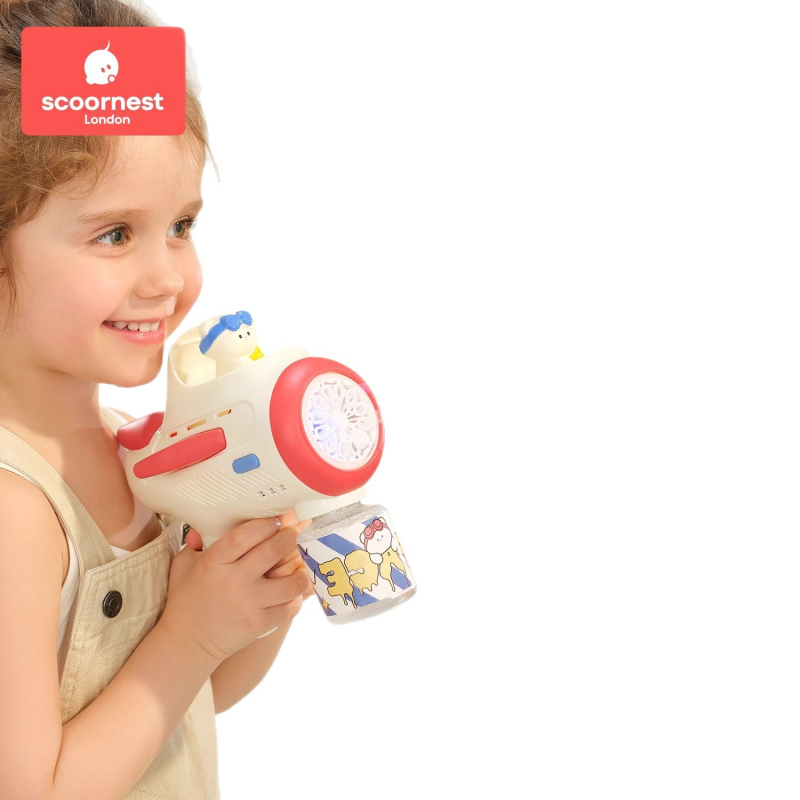 Gyerekeknek buborékfújópisztoly – teljesen automata, nem toxikus, a márka KESCOORL; tartalmaz buborékoldat és koncentrátumokat; akkumulátoros és újratölthető verziók