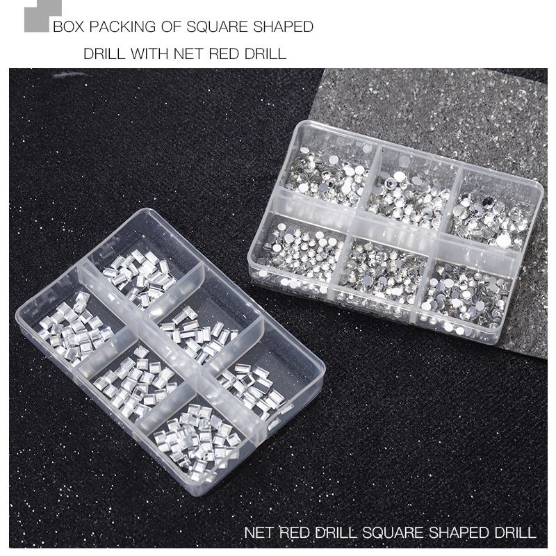 Poshman kristali za nokte, Princess Series, Flat Bottom Drill, Bow & Butterfly uzorak, sladak stil