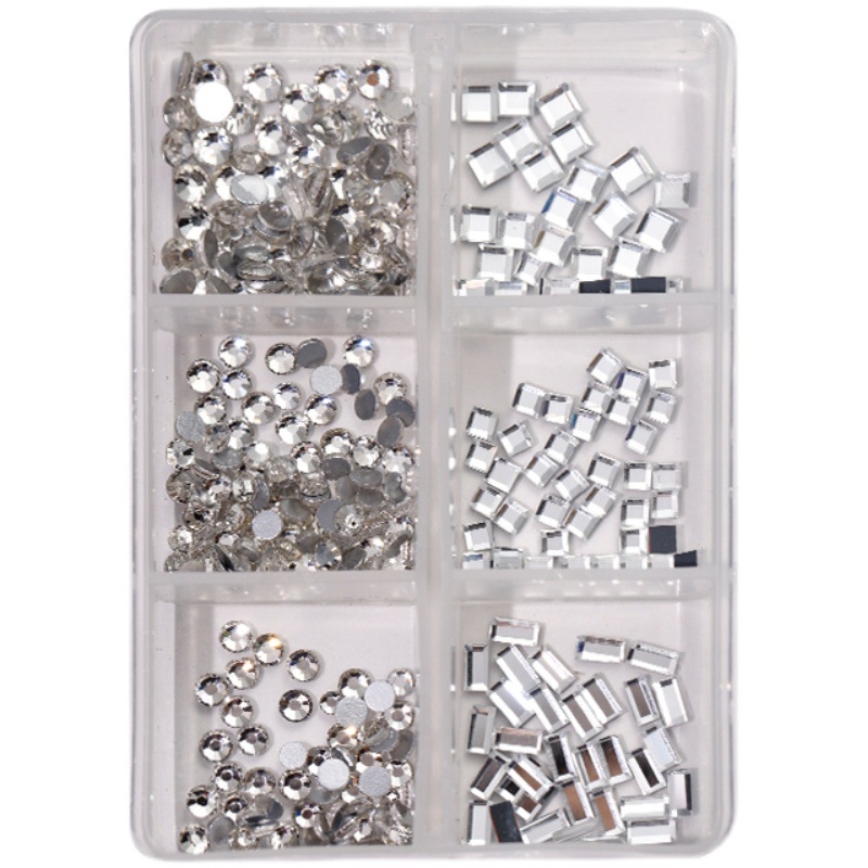 Poshman kristali za nokte, Princess Series, Flat Bottom Drill, Bow & Butterfly uzorak, sladak stil