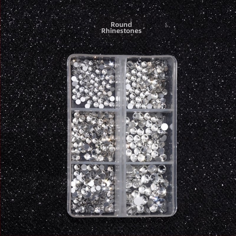 Poshman kristali za nokte, Princess Series, Flat Bottom Drill, Bow & Butterfly uzorak, sladak stil