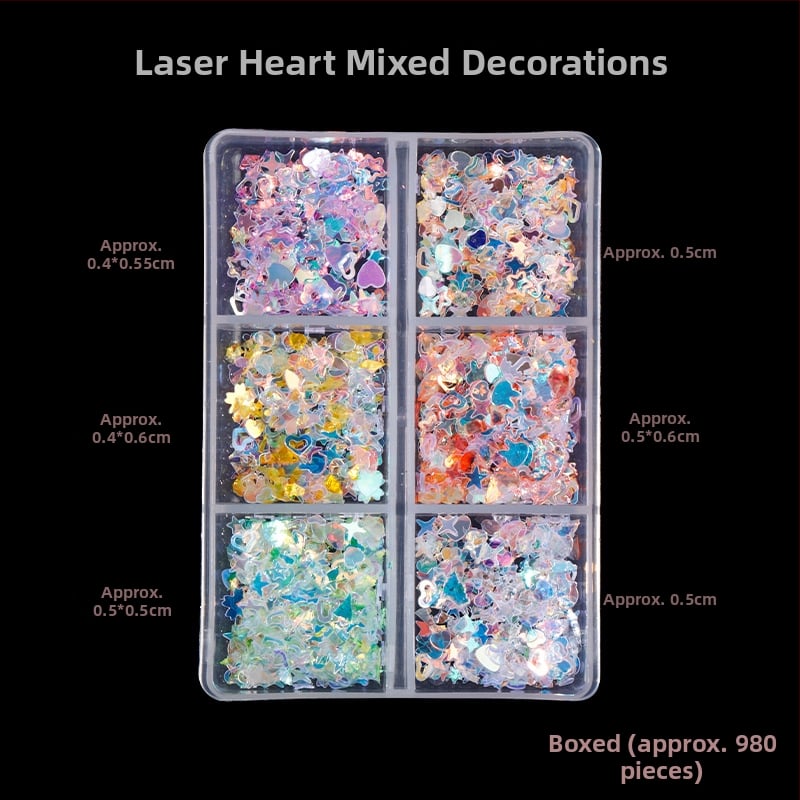 Poshman kristali za nokte, Princess Series, Flat Bottom Drill, Bow & Butterfly uzorak, sladak stil