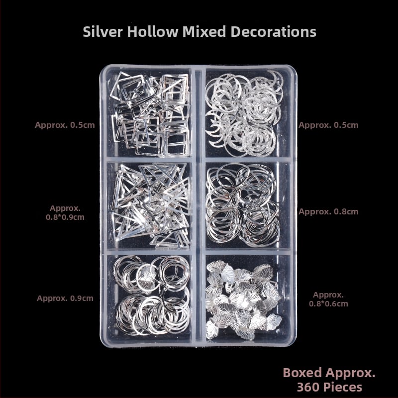 Poshman kristali za nokte, Princess Series, Flat Bottom Drill, Bow & Butterfly uzorak, sladak stil