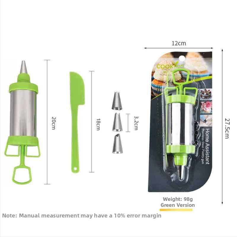 Nerezová oceľová súprava dekoračného pištoľa, One Mind, na ozdobovanie krémom na sušienky, moderný minimalistický štýl