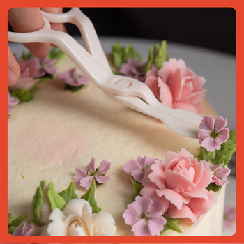 Комплект за украса с пистолет за украса и база за държане, корейски стил инструменти за бобена паста и инструменти за украса на листни цветя