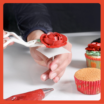 Комплект за украса с пистолет за украса и база за държане, корейски стил инструменти за бобена паста и инструменти за украса на листни цветя