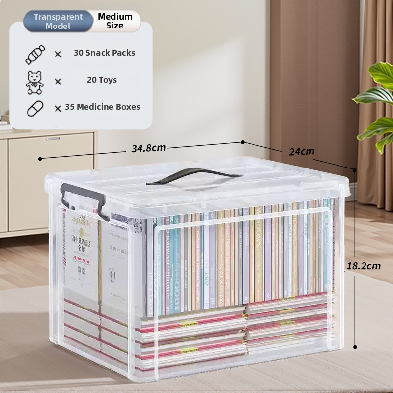 Transparentna PP plastična kutija za pohranu s kotačićima – veliki kapacitet (Model Q-08) za spavaću sobu, odjeću i igračke, otporna na prašinu