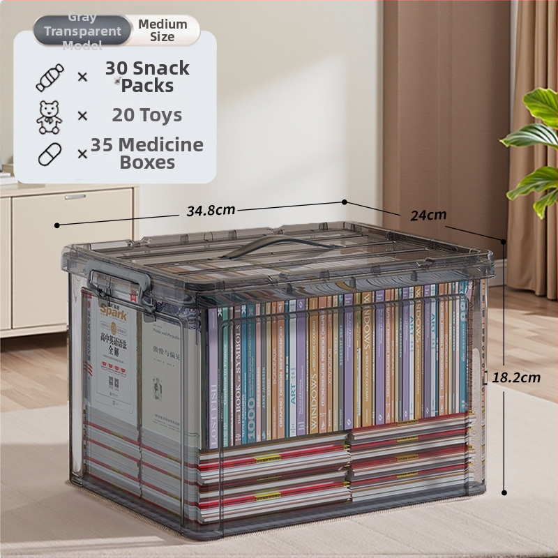 Transparentna PP plastična kutija za pohranu s kotačićima – veliki kapacitet (Model Q-08) za spavaću sobu, odjeću i igračke, otporna na prašinu