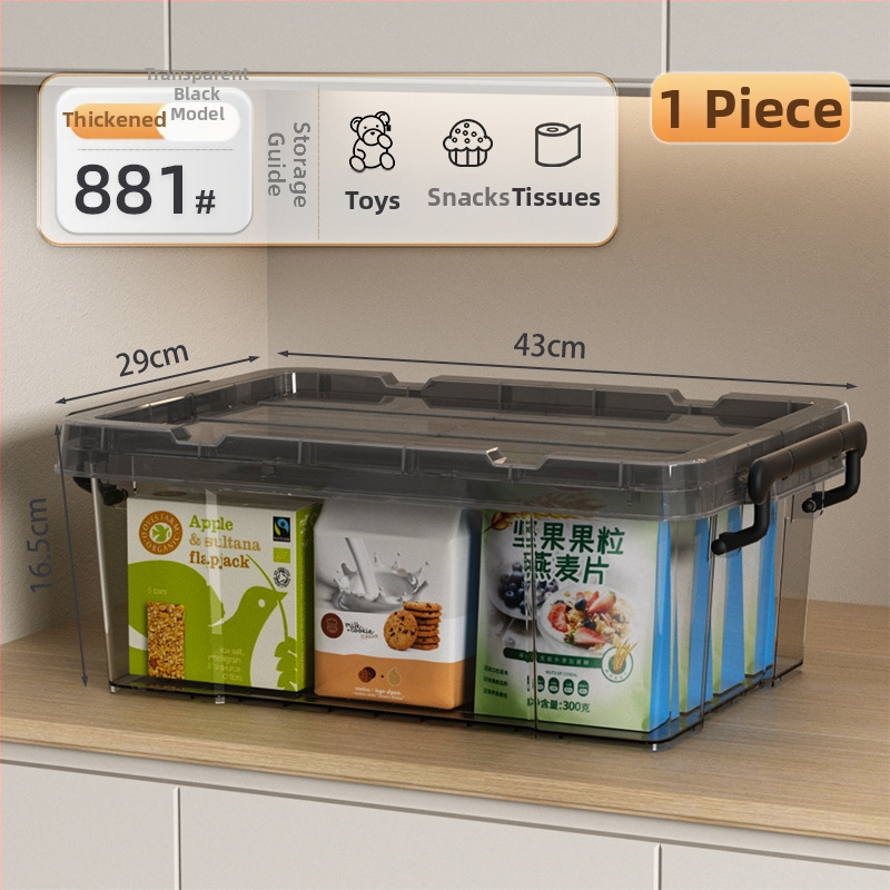 Transparentna PP plastična kutija za pohranu s kotačićima – veliki kapacitet (Model Q-08) za spavaću sobu, odjeću i igračke, otporna na prašinu