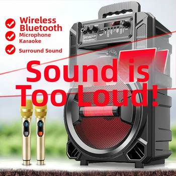 Bluetooth karaoke zvučnik s ugrađenom baterijom, prijenosan za vanjsku upotrebu, snažan zvuk