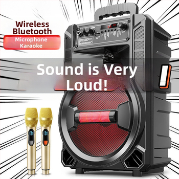 Bluetooth karaoke zvučnik s ugrađenom baterijom, prijenosan za vanjsku upotrebu, snažan zvuk