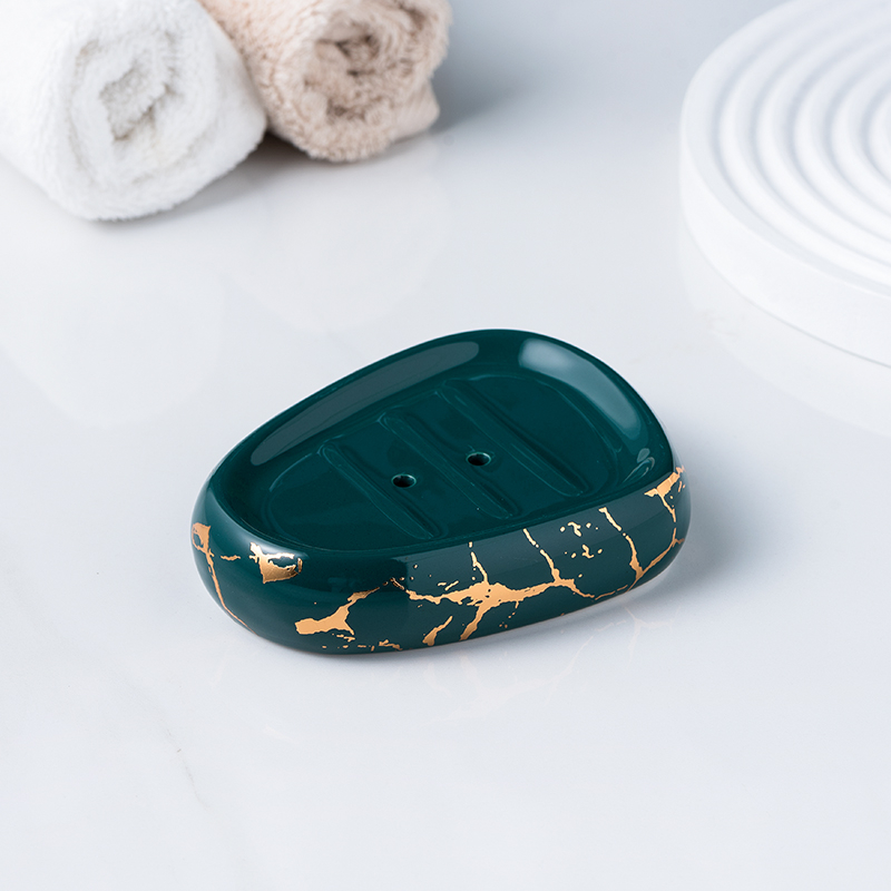 Керамичен петчастен комплект за баня с чаши за уста и за четки за зъби