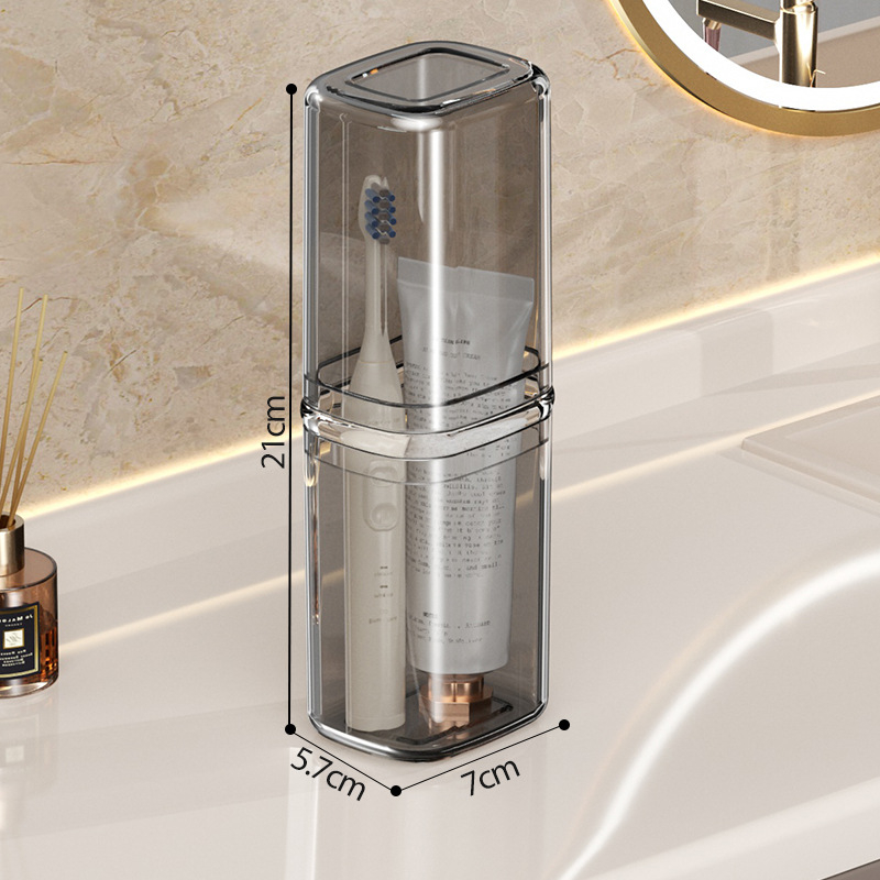 Beiduoyang Пътуваща чаша за четки за зъби, квадратен дизайн, PET материал, персонализирано лого