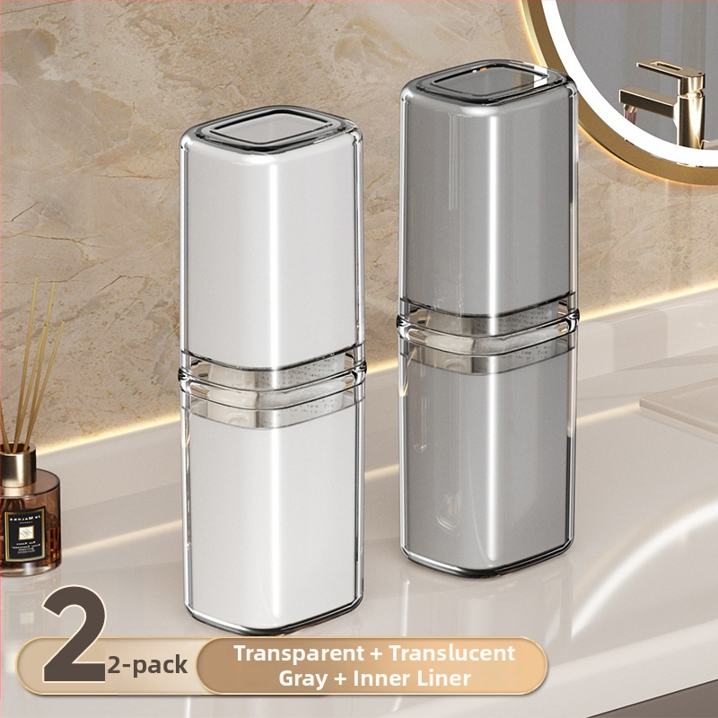 Beiduoyang Cestovný pohár na zubnú kefku, štvorcový dizajn, PET materiál, prispôsobiteľné logo