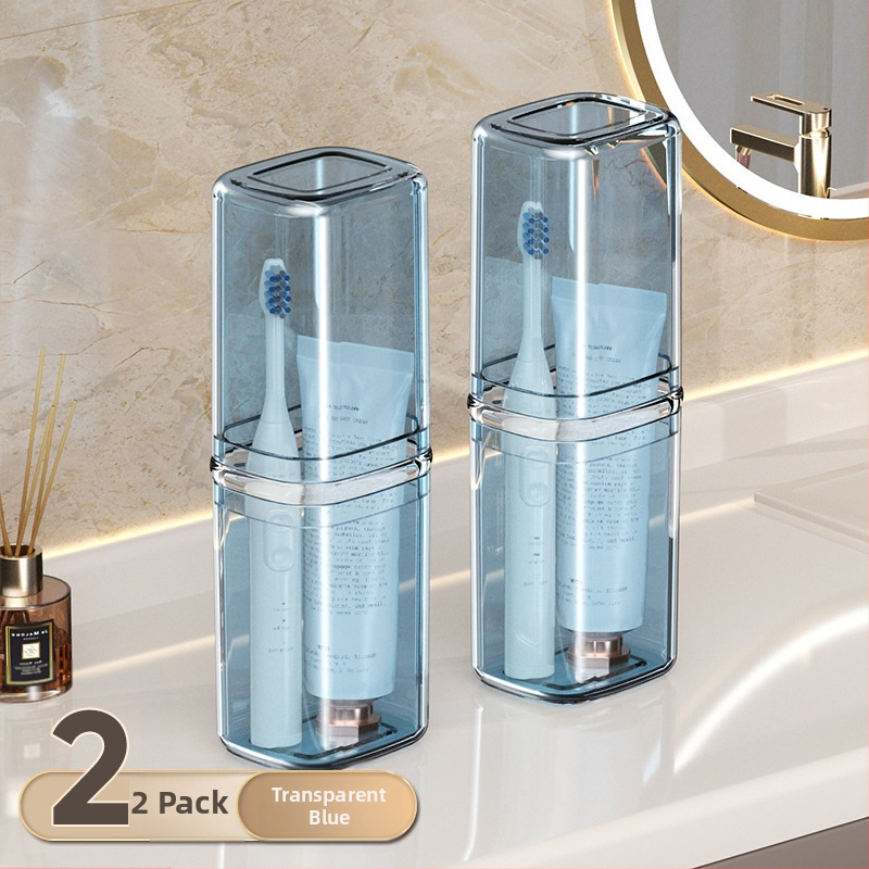 Beiduoyang Cestovný pohár na zubnú kefku, štvorcový dizajn, PET materiál, prispôsobiteľné logo