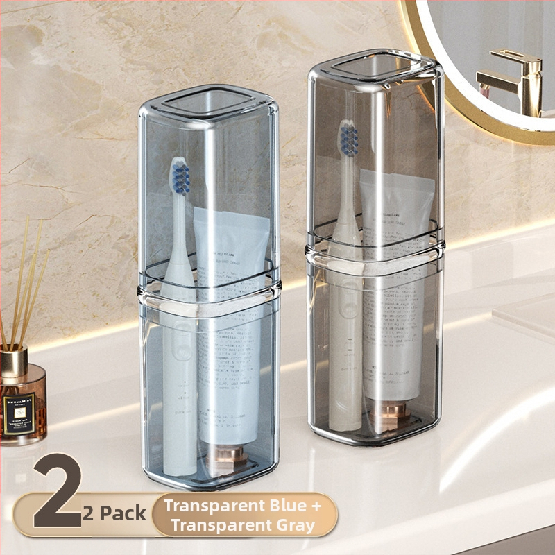 Beiduoyang Cestovný pohár na zubnú kefku, štvorcový dizajn, PET materiál, prispôsobiteľné logo