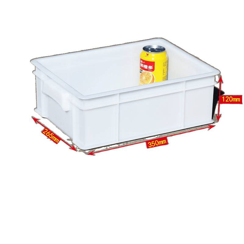 Plastična kutija za skladištenje s poklopcem, model White turnover box; kapacitet 1000 l ili više; ručna prijenos; moguć tisak logotipa; bez montaže