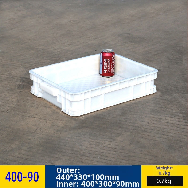 Plastična kutija za skladištenje s poklopcem, model White turnover box; kapacitet 1000 l ili više; ručna prijenos; moguć tisak logotipa; bez montaže