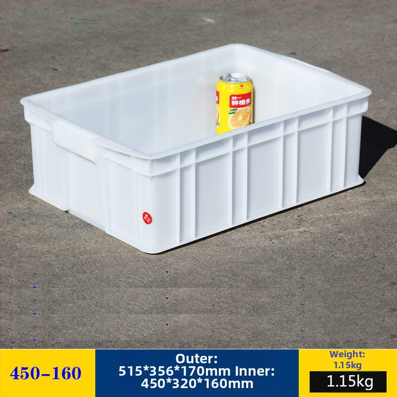 Plastična kutija za skladištenje s poklopcem, model White turnover box; kapacitet 1000 l ili više; ručna prijenos; moguć tisak logotipa; bez montaže