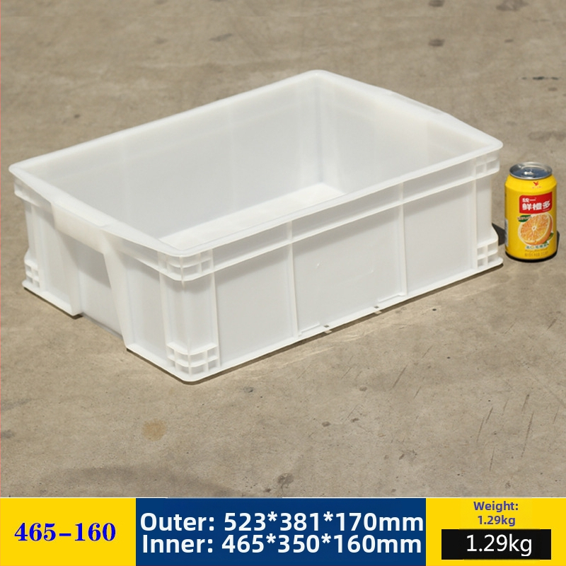 Plastična kutija za skladištenje s poklopcem, model White turnover box; kapacitet 1000 l ili više; ručna prijenos; moguć tisak logotipa; bez montaže