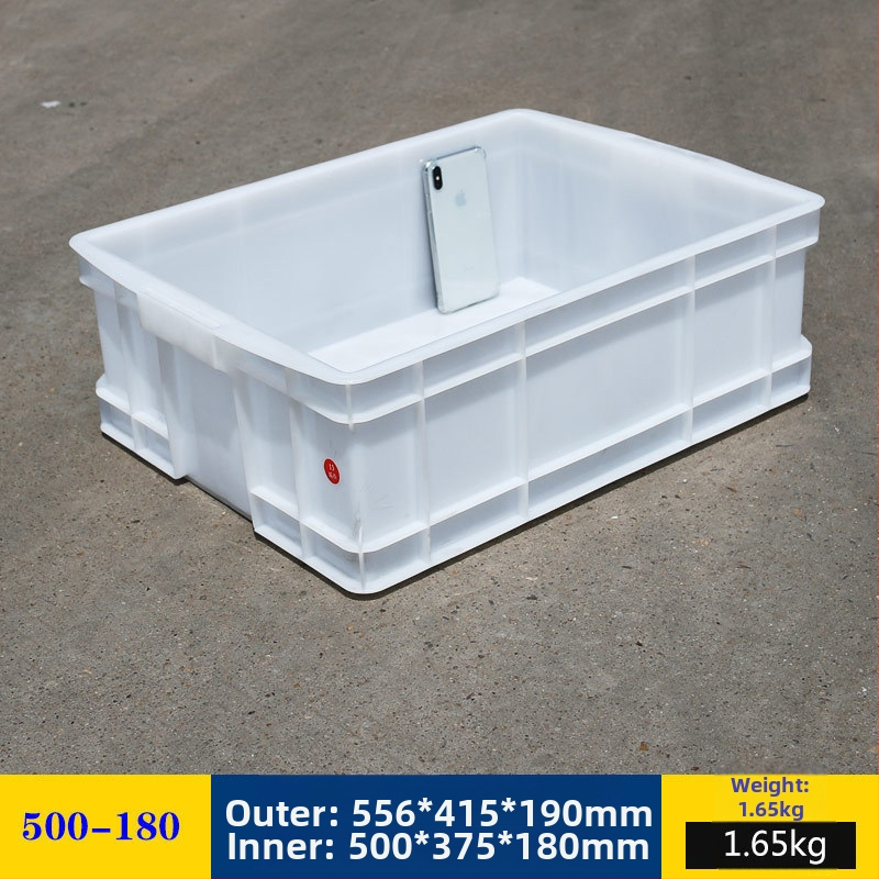 Plastična kutija za skladištenje s poklopcem, model White turnover box; kapacitet 1000 l ili više; ručna prijenos; moguć tisak logotipa; bez montaže