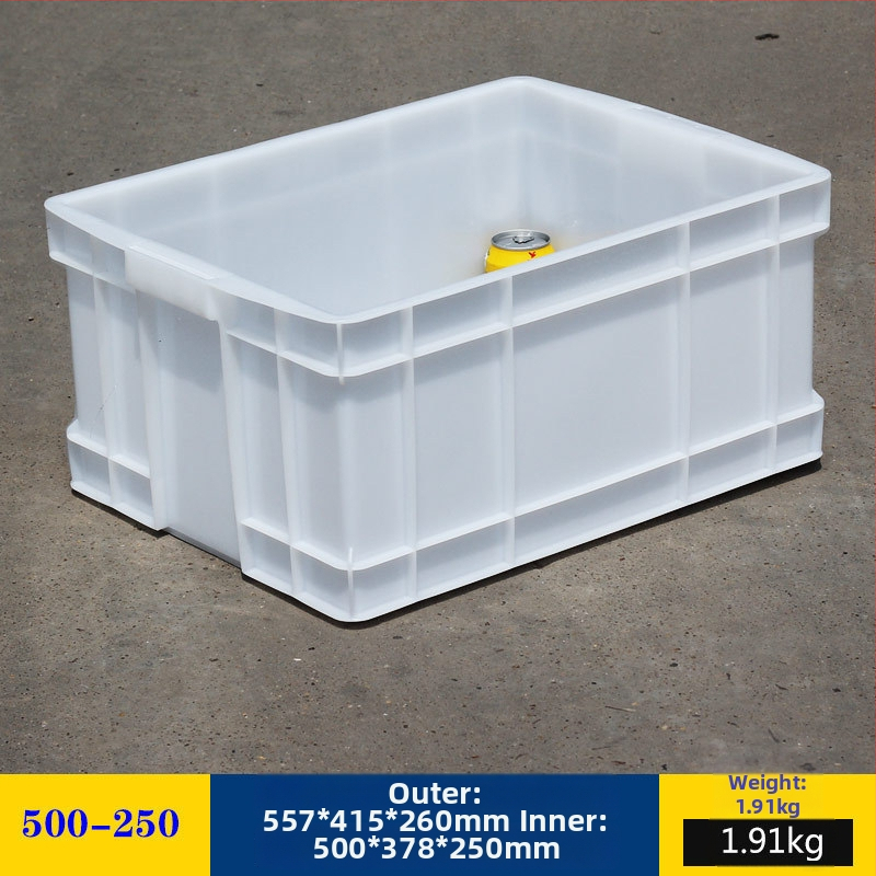 Plastična kutija za skladištenje s poklopcem, model White turnover box; kapacitet 1000 l ili više; ručna prijenos; moguć tisak logotipa; bez montaže